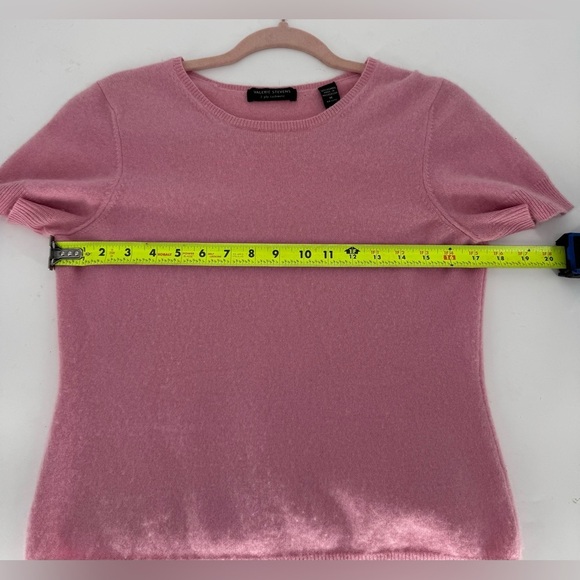 Valerie Stevens 2 Ply 100% Cashmere Short Sleeve Blouse - Picture 5 of 10